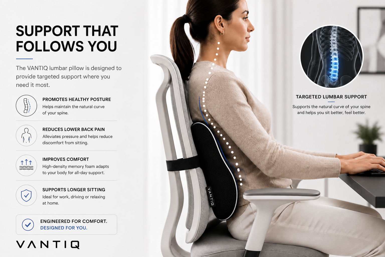 VANTIQ support for office chairs